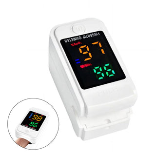 Draagbare Niet-Invasieve Zuurstofmeter - Zuurstofgehalte & Hartslag Onyx-meter Wit LK89 (LED-scherm)