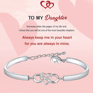 Hartjesarmband - Always Remember I Love You Mom Zilver med kort 1
