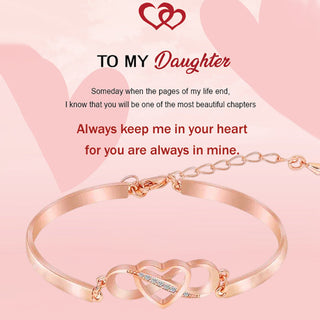 Hartjesarmband - Always Remember I Love You Mom Rose Goud med kort 1
