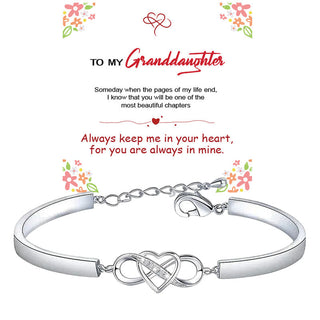 Hartjesarmband - Always Remember I Love You Mom Zilver med kort 2