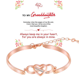 Hartjesarmband - Always Remember I Love You Mom Rose Goud med kort 2