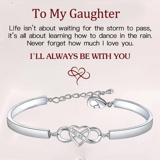 Hartjesarmband - Always Remember I Love You Mom Zilver med kort 6