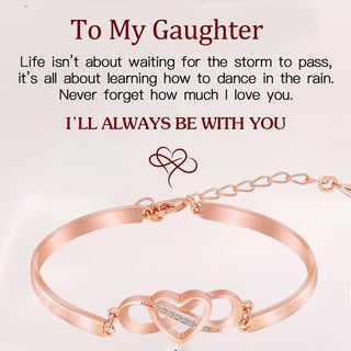 Hartjesarmband - Always Remember I Love You Mom Rose Goud med kort 6