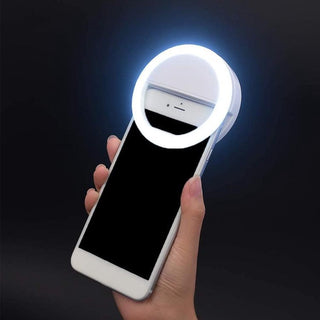 RingLed | Selfie-ringlamp met ingebouwde oplader Wit