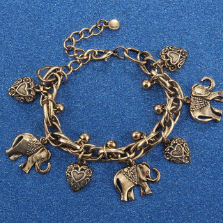 Handgemaakte vintage olifant enkelbandje