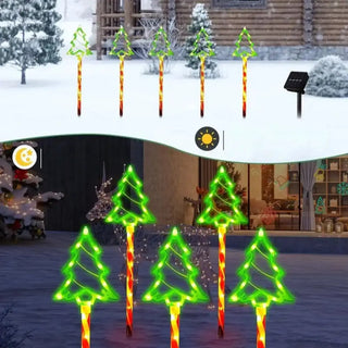 Grondverlichting snoepboom op zonne-energie | Decoratieve LED tuin- en gazonverlichting voor buiten - CandyTree