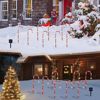 Grondverlichting zuurstok op zonne-energie | Waterdichte kerstdecoratie voor buiten - CaneLand
