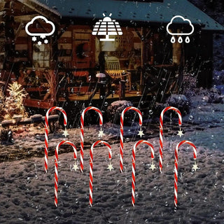 Grondverlichting zuurstok op zonne-energie | Waterdichte kerstdecoratie voor buiten - CaneLand