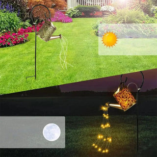 LED-hanglantaarn op zonne-energie in gietervorm | Waterdichte tuin- en padverlichting - KetTern