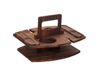Draagbare Houten Picknickwijntafel 36x31x26cm Ruime Serveerruimte