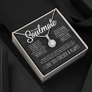 Sprankelende ronde ketting - voor mijn soulmate