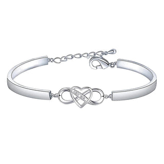 Hartjesarmband - Always Remember I Love You Mom Zilver