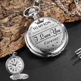 To My Son quartz zakhorloge aan ketting