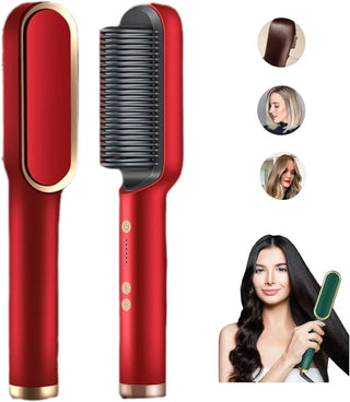 Drycomb | Draagbare elektrische föhnborstel voor haarstyling Rood