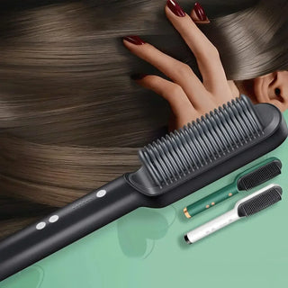 Drycomb | Draagbare elektrische föhnborstel voor haarstyling Groen