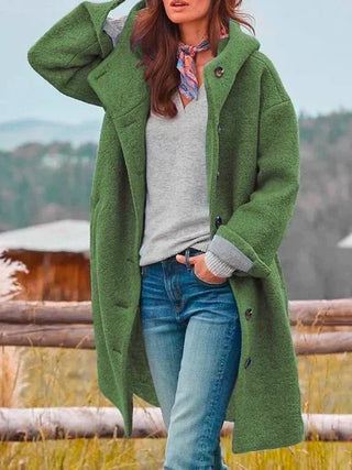 Leonie | Dames Warme Knuffelmantel Groen