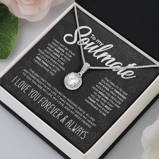 Sprankelende ronde ketting - voor mijn soulmate