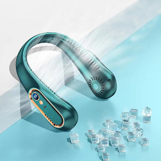 Nekventilator - oplaadbaar via USB met 5 verstelbare snelheden Groen