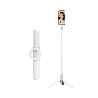 Magnetische selfiestick met statief voor telefoon Selfie stick Wit