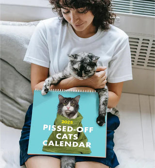 Kalender met boze katten 2025