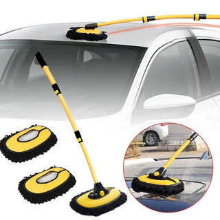 Hanmop | Uitschuifbare mop voor effectieve autoreiniging met microvezelkop