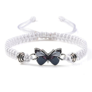 Vlinder bedelarmband Wit