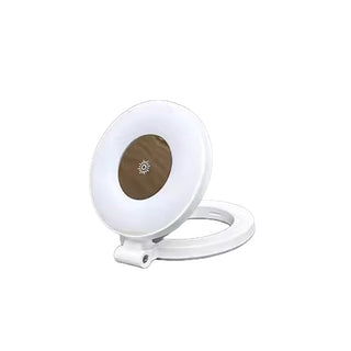 Magnetische selfiestick met statief voor telefoon Med fyldelys Wit