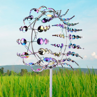 WindGard | Magische metalen windmolen Farverig 31 x 92 cm