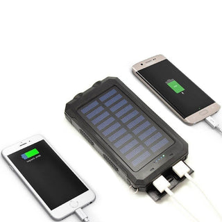 20000mAh Zonne-oplader Waterdichte Power Bank Extern
