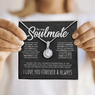 Sprankelende ronde ketting - voor mijn soulmate