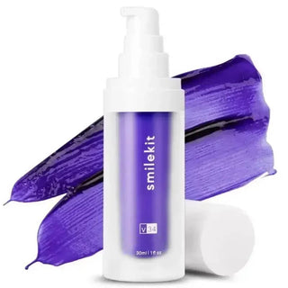 Paarse tandenbleker tandpasta