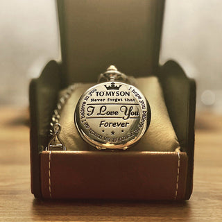 To My Son quartz zakhorloge aan ketting