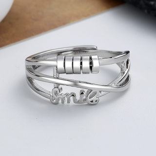 Luxe verstelbare kralenring Stil B