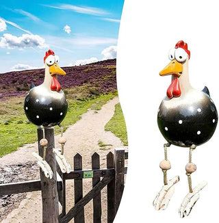 Grappige kip tuinstekers van hoogwaardig materiaal - unieke blikvanger