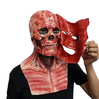 Halloween schedelmasker met dubbele laag