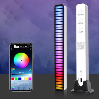 32-bit LED-ritmelamp met geluidsreactie Wit