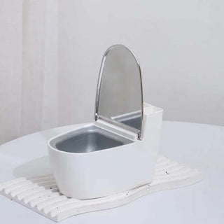 Creatieve toiletvormige asbak Zilver