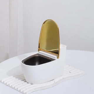 Creatieve toiletvormige asbak Goud