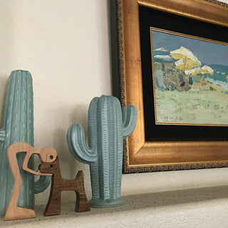 Dierenliefhebber - Tafeldecoratie met houten sculptuur