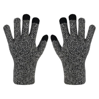 Reladine | Gebreide handschoenen, warm en veelzijdig Zwart-Grijs