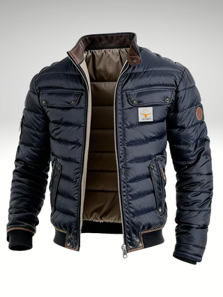 Bram | Heren Luxe Gewatteerd Jack Marineblauw