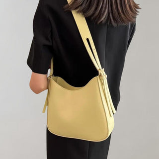 Dames Crossbody Tas Vegan Leer Minimalistisch Ontwerp Geel