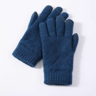 Reladine | Gebreide handschoenen, warm en veelzijdig Donkerblauw