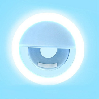 RingLed | Selfie-ringlamp met ingebouwde oplader Blauw