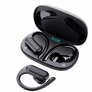 Draadloze Bluetooth 5.3 oordopjes, stereo, over-ear, ruisonderdrukking, ENC-microfoon