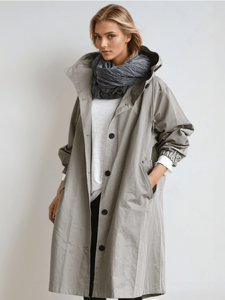 Elizabeth | Dames Waterafstotende Trenchcoat Grijs