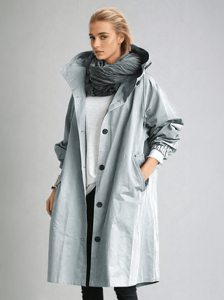 Elizabeth | Dames Waterafstotende Trenchcoat Lichtblauw