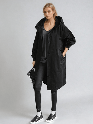 Elizabeth | Waterafstotende trenchcoat zwart