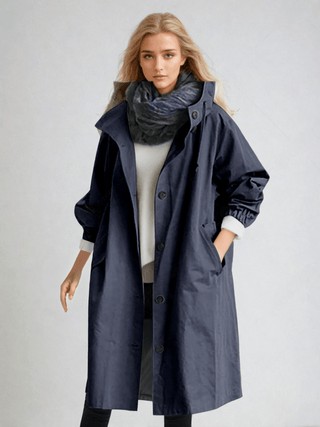 Elizabeth | Waterafstotende trenchcoat marineblauw