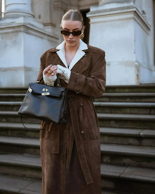 Ella | Suède trenchcoat L
